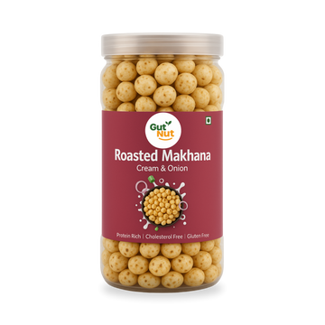 Gutnut Cream & Onion Flavoured roasted Makhana 90g Jar