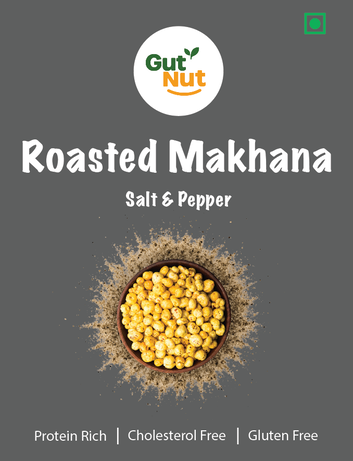 Gutnut Salt & Pepper Flavoured roasted Makhana 90g Jar