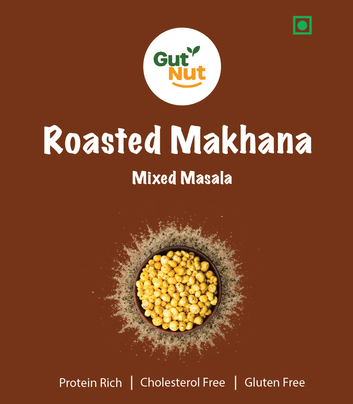 Gutnut Mix Masala Flavoured roasted Makhana 90g Jar