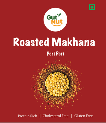 Gutnut Peri Peri Flavoured roasted Makhana 90g Jar
