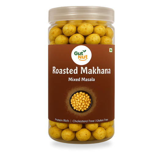 Gutnut Mix Masala Flavoured roasted Makhana 90g Jar