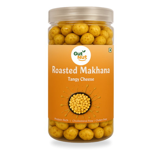 Gutnut Tangy Cheese Flavoured roasted Makhana 90g Jar